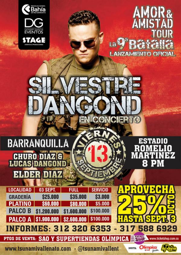 13 Septiembre Lanzamiento de La IX Batalla de Silvestre Dangond en BARRANQUILLA