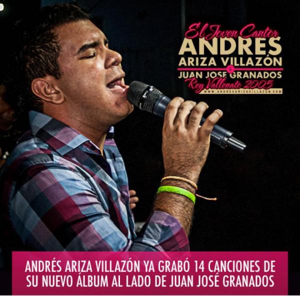 Andrés Ariza Villazón ya grabó 14 canciones 