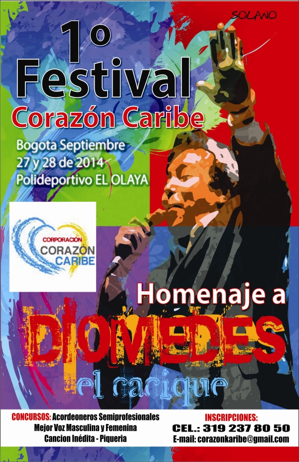 Bogota realizara el Primer Festival Vallenato Corazon Caribe en homenaje a Diomedes Diaz