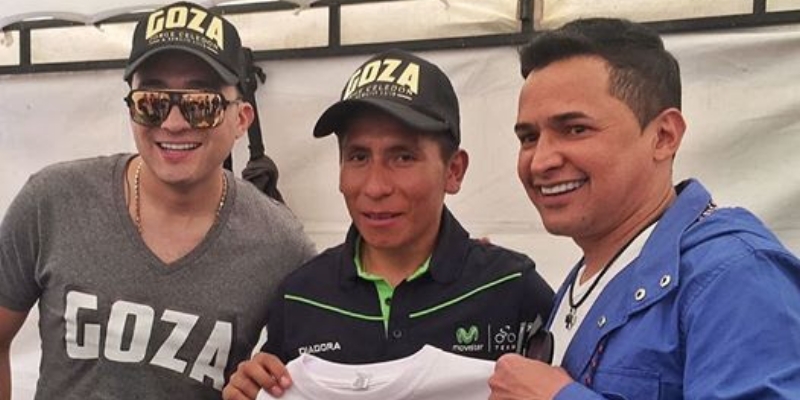 Nairo Quintana GOZA con Jorge Celedón y Sergio Luís Rodríguez