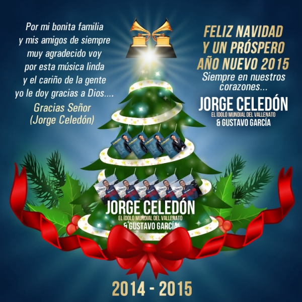 Jorge Celedón y Gustavo García te desean una Feliz Navidad