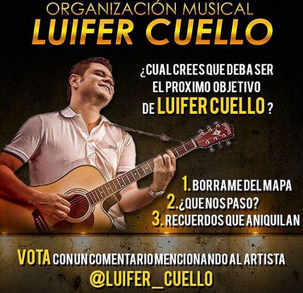 Luifer Cuello lanza Encuesta en redes sociales