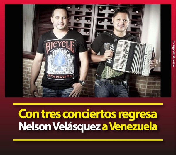 Con tres conciertos regresa Nelson Velásquez a Venezuela