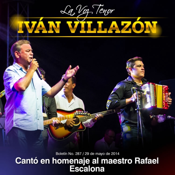 IVÁN VILLAZON cantó en homenaje al maestro Rafael Escalona